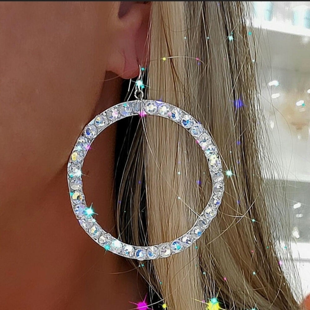 Crystal Rhinestone Dangle Earrings